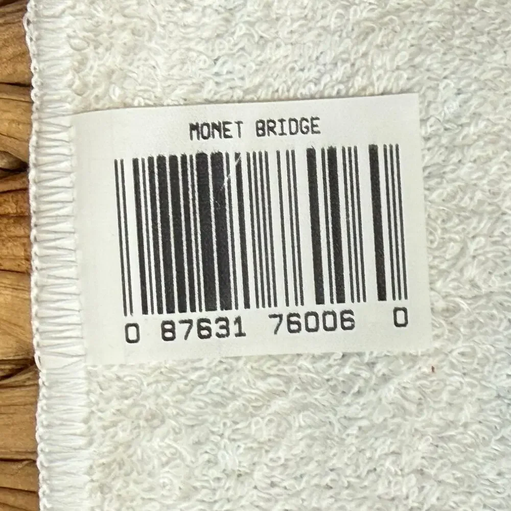 Vintage Hilasal Monet Water Lilies Japanese Bridge Cotton 2 Wash Cloths NWT
